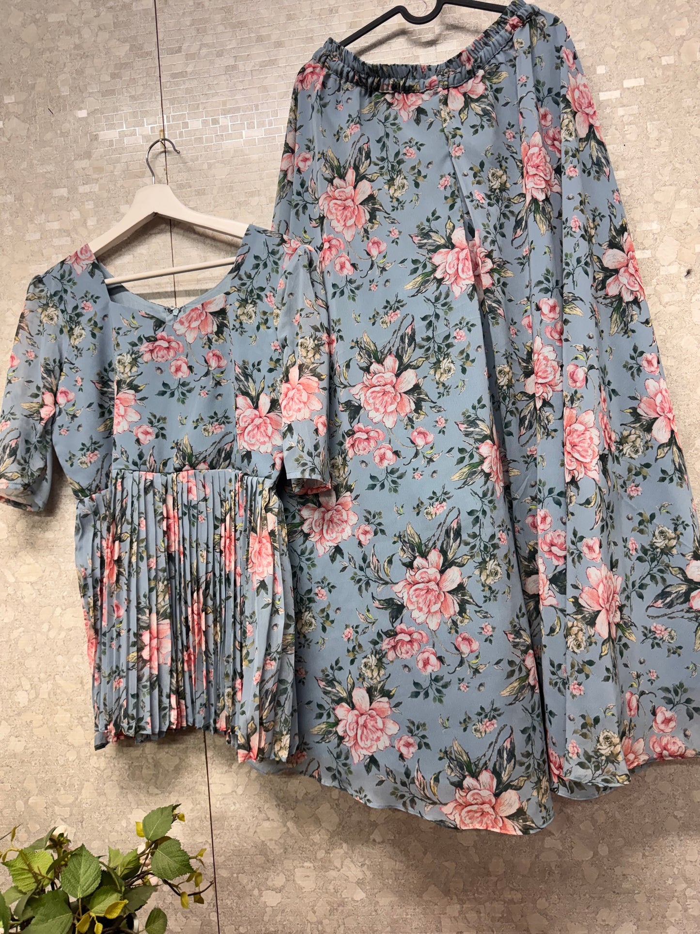 Georget peplum top set-SRP002F