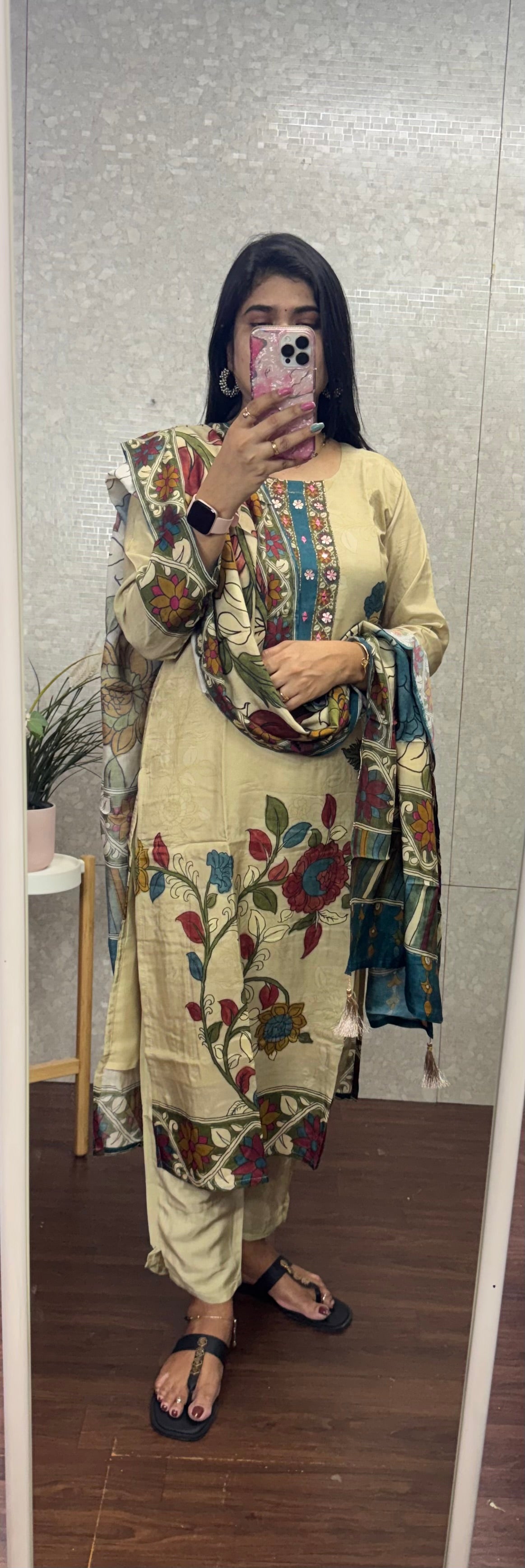 Kalamkari suit-SRS058A