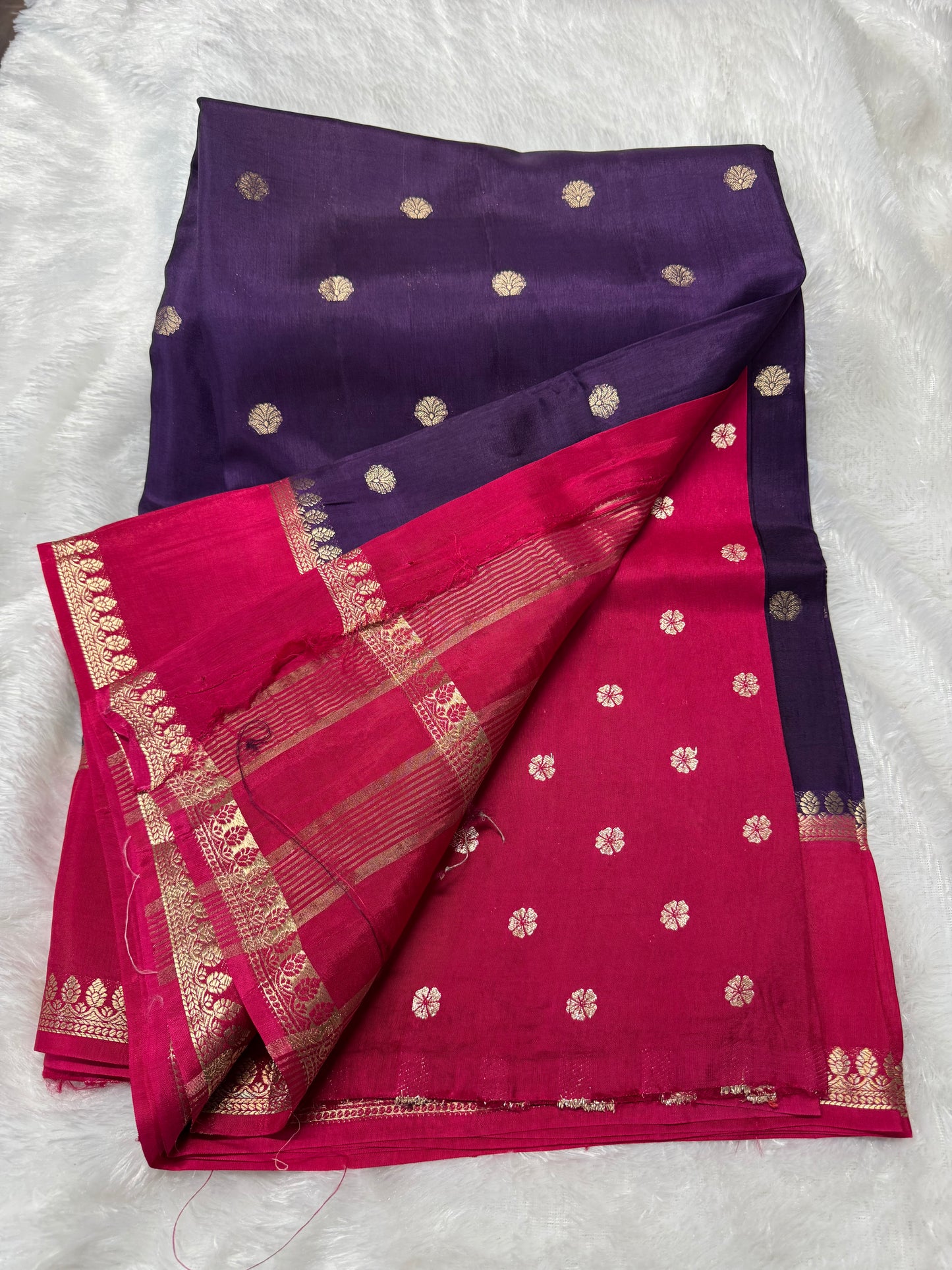 Russian silk vintage saree-SR1176C