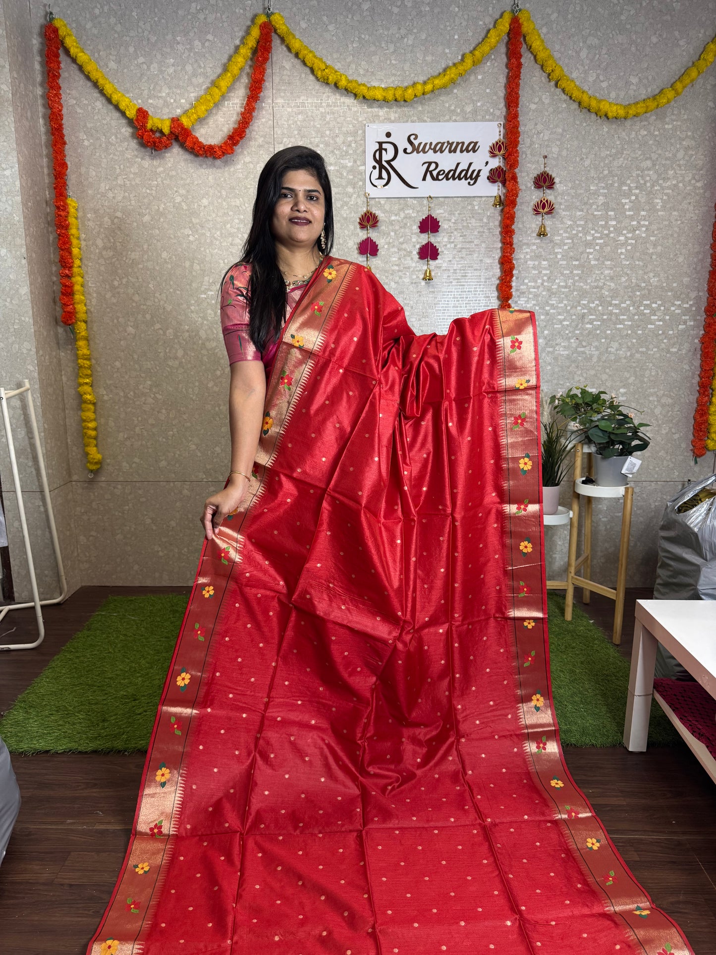 Tassar Paithani saree-SR1012B