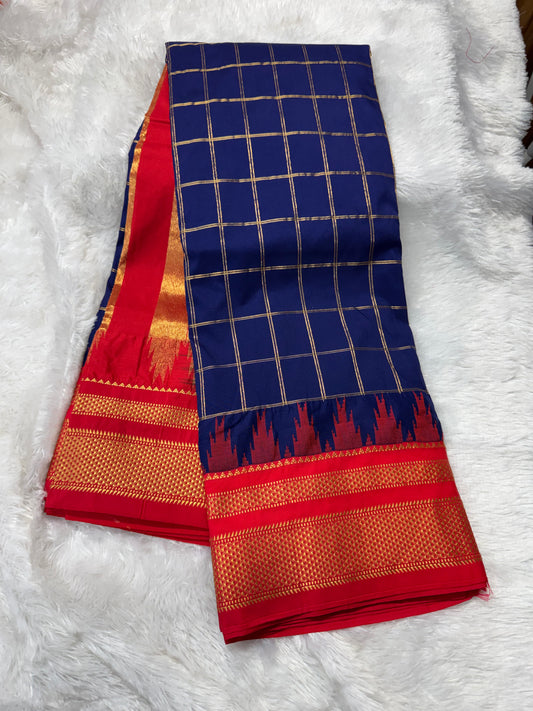 Narayanpet pattu checks saree-SR1248G