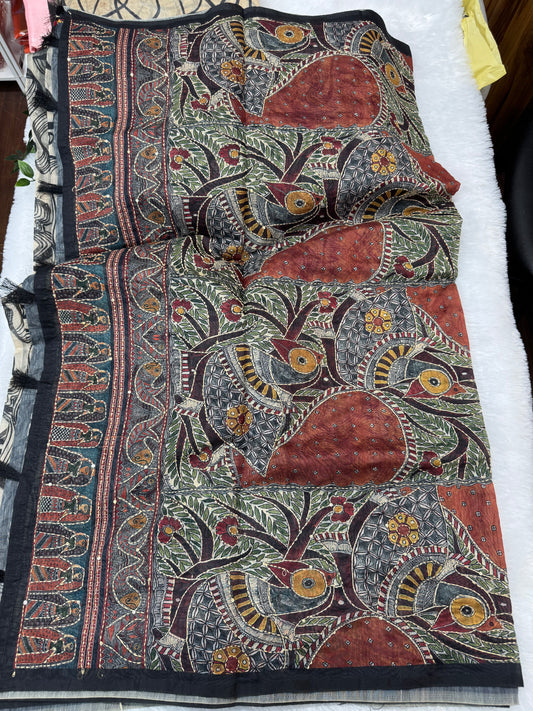 Chanderi work saree