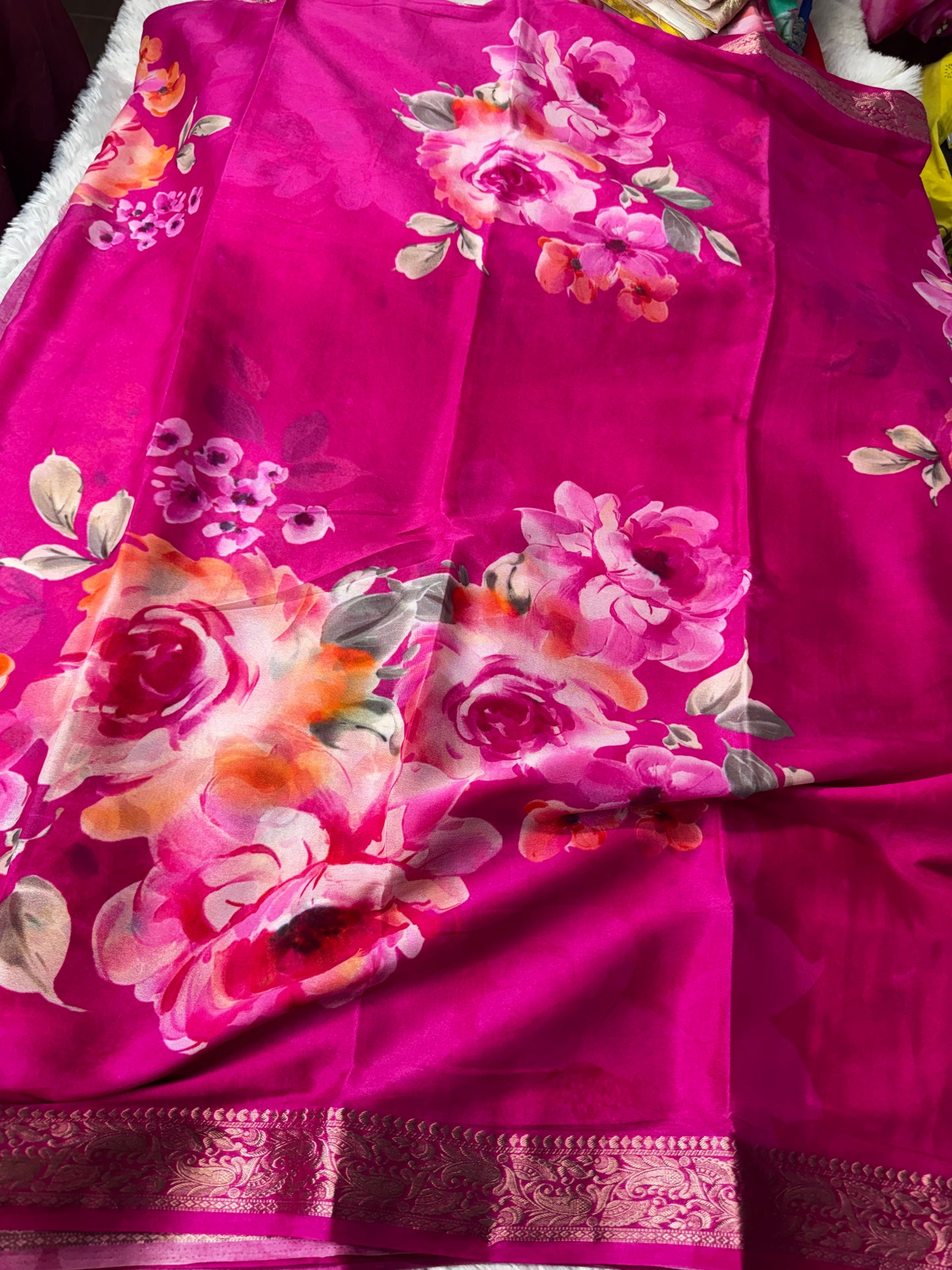 Chinnon digital print saree-SR1232A