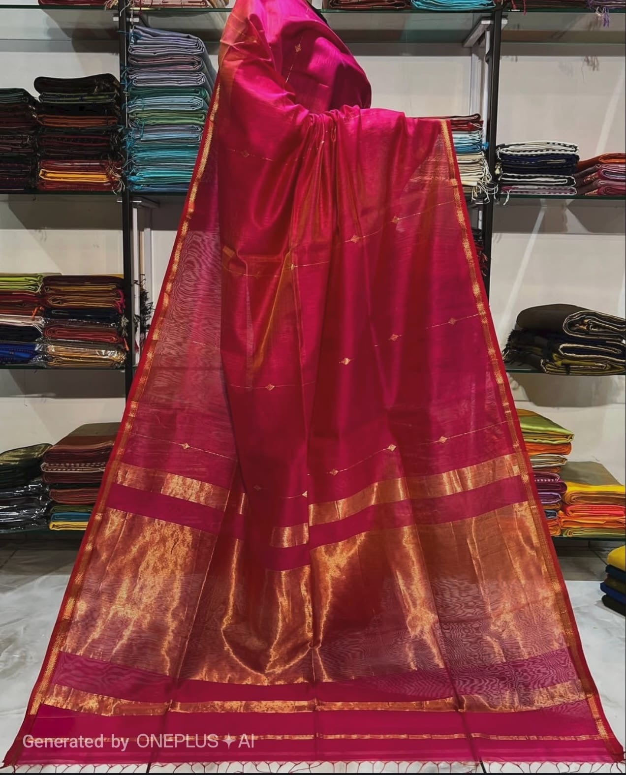 handloom Maheswari silk saree-SR1298M