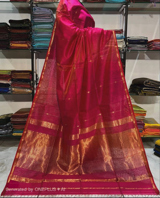 handloom Maheswari silk saree-SR1298M