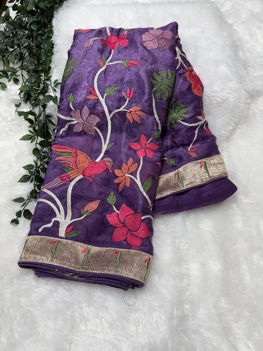 Space silk saree-SR1018B