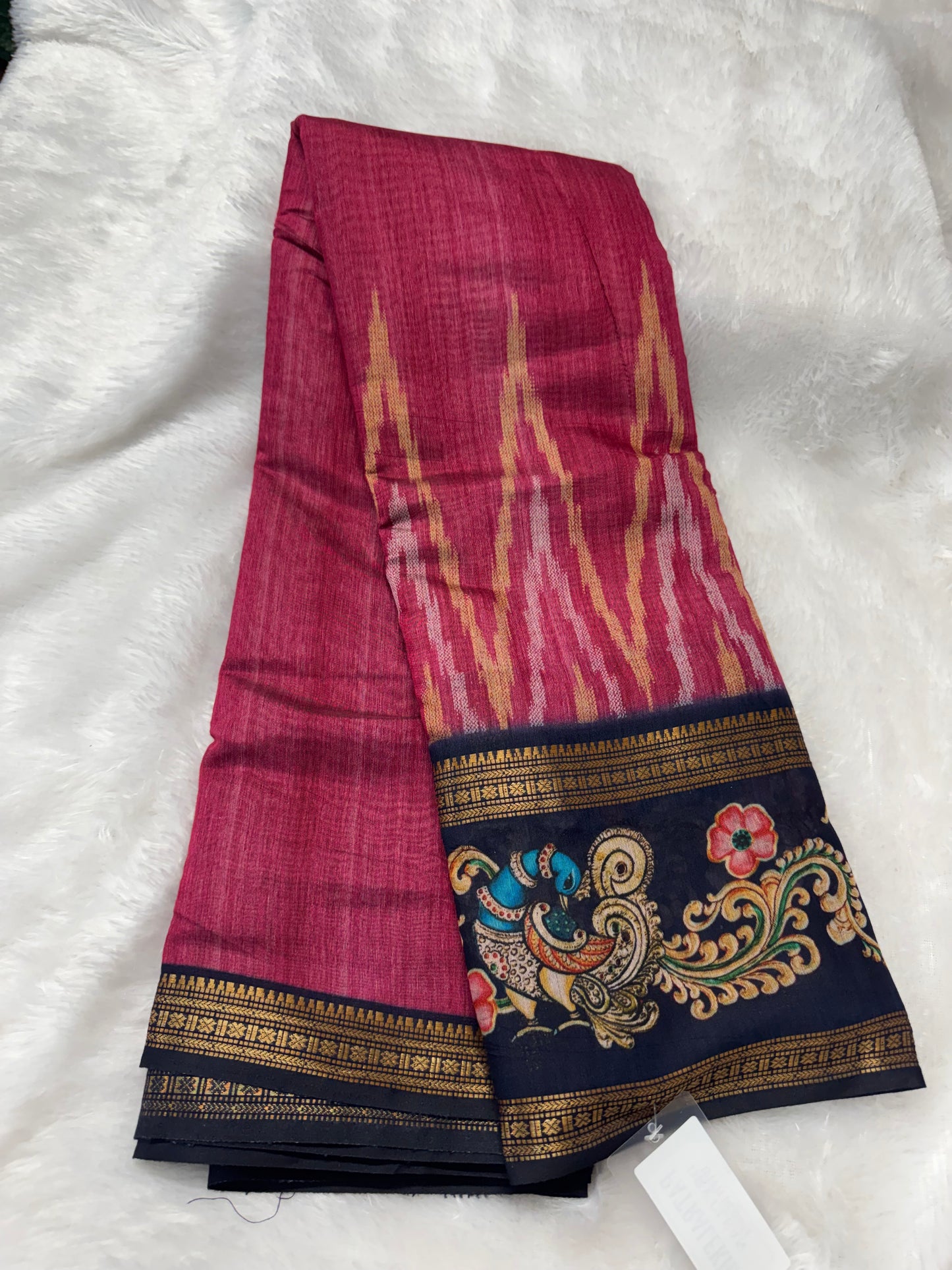 Mushru silk Kalamkari border-SR1216A