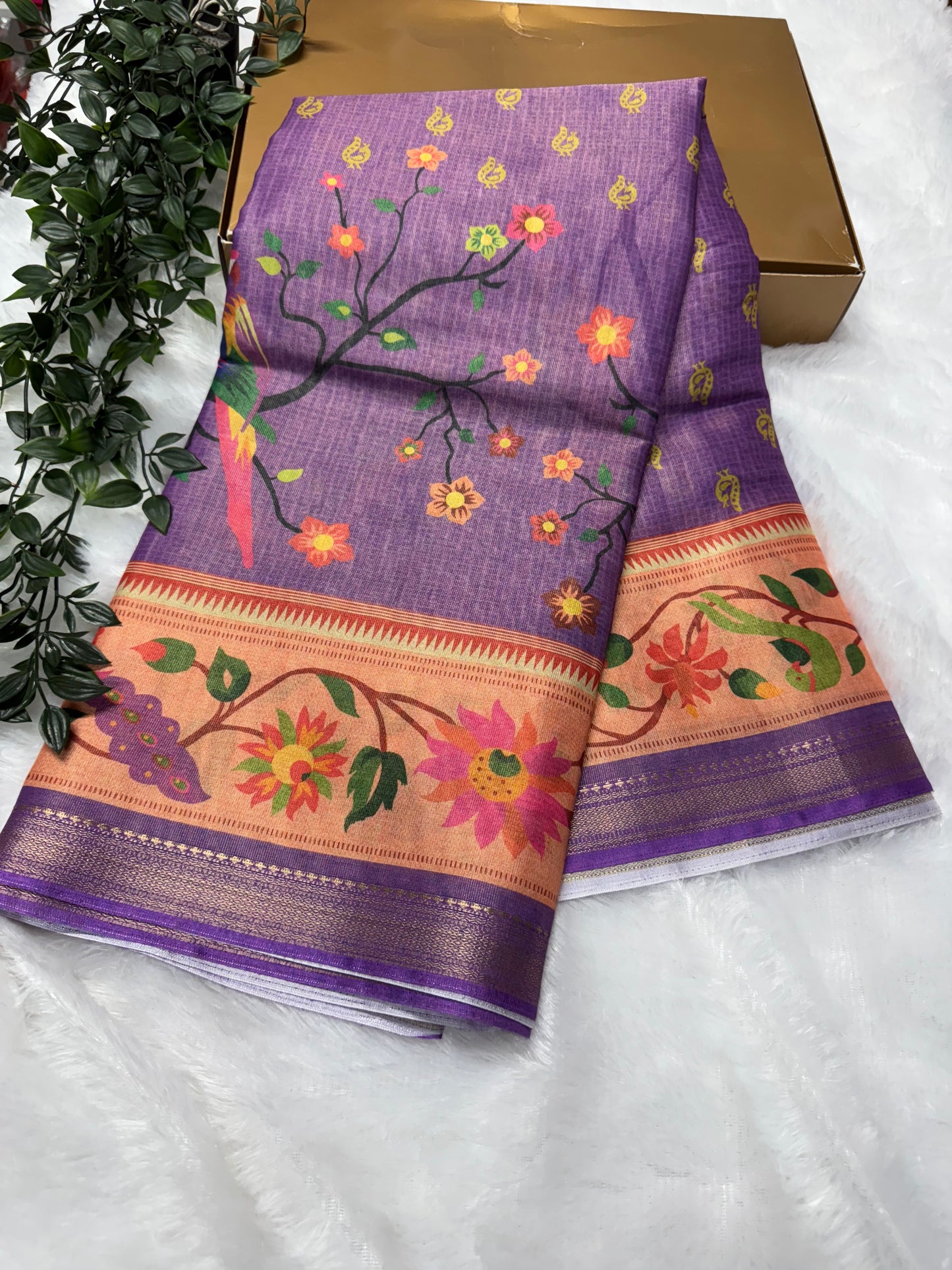 Banarasi tissue Paithani-SRS017B