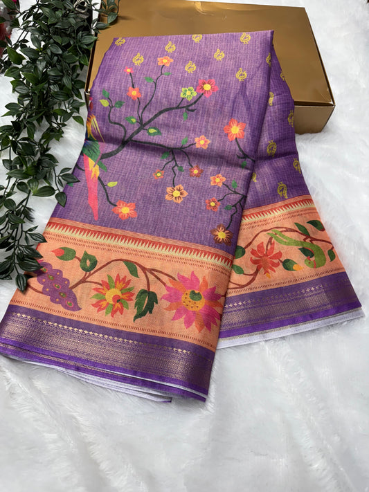 Banarasi tissue Paithani-SRS017B