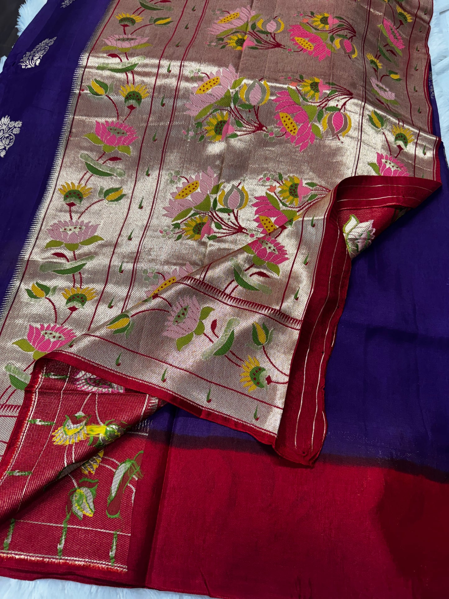Munga crepe paithani saree-SR1238C