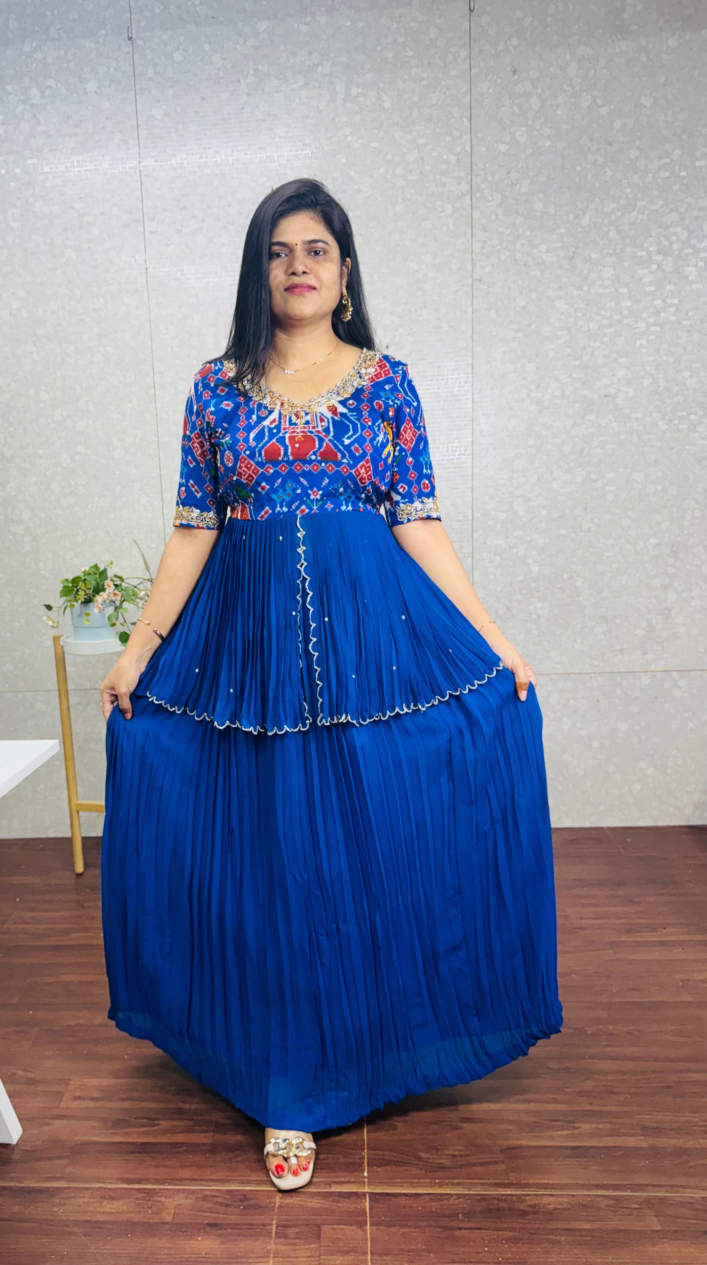 Patola peplum top lehanga-SRPL2