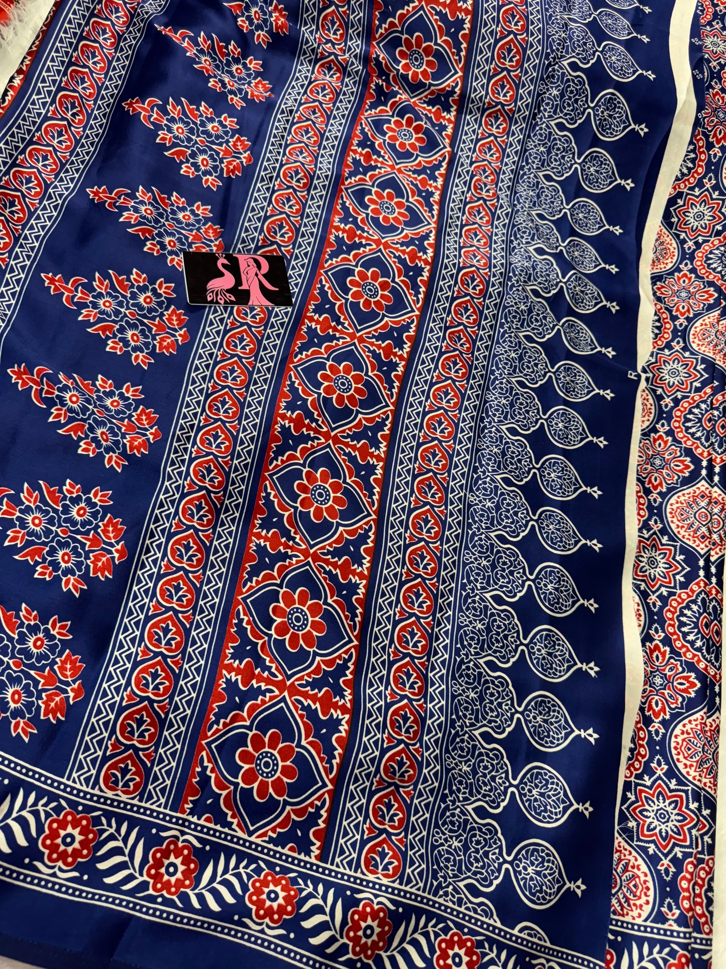 Ajrakh saree-SR1068B