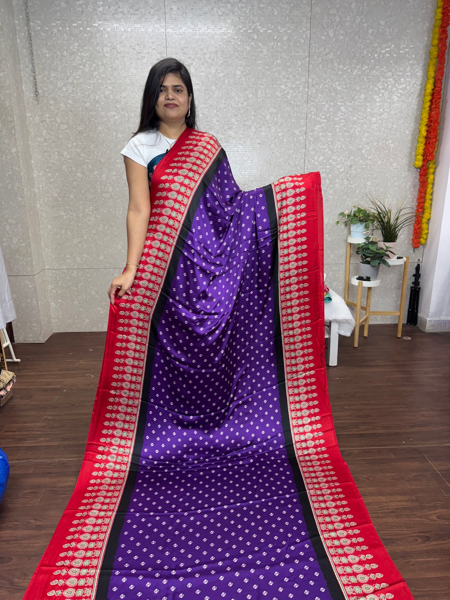 Ajrakh saree-SR1017F