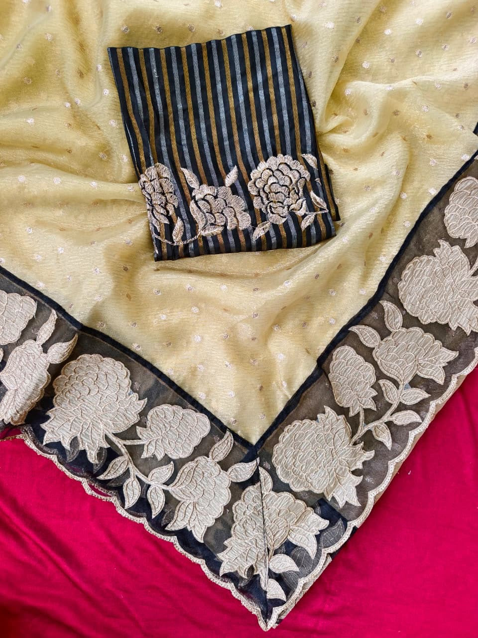 Zari Tissue saree-SR1258