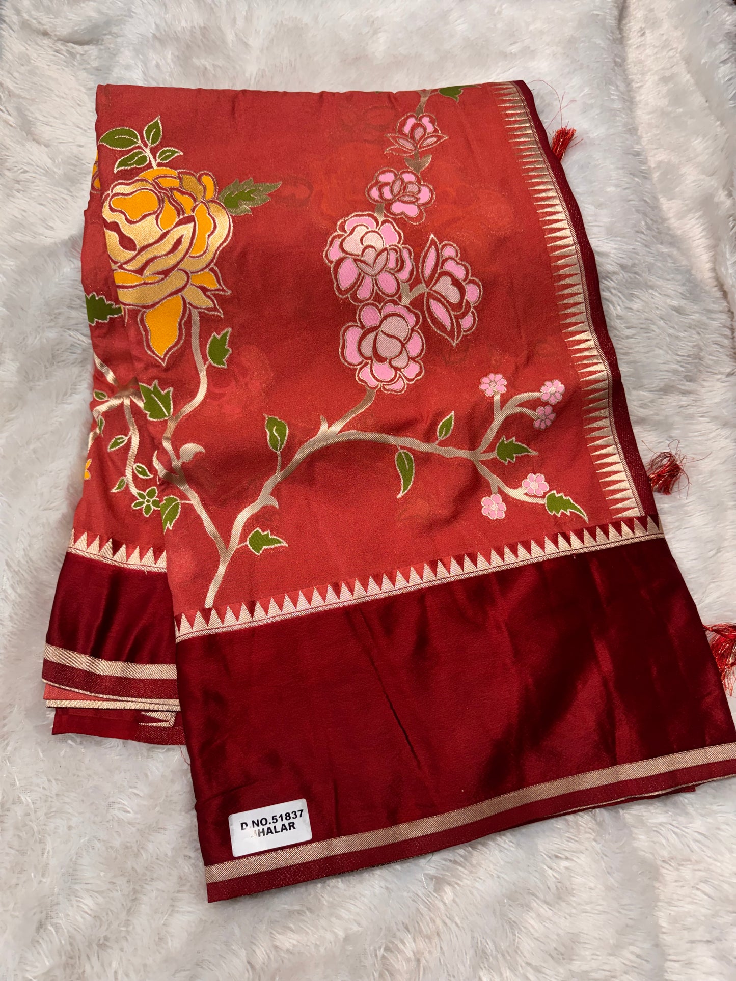 Mushru silk Jamdhani saree-SR127H