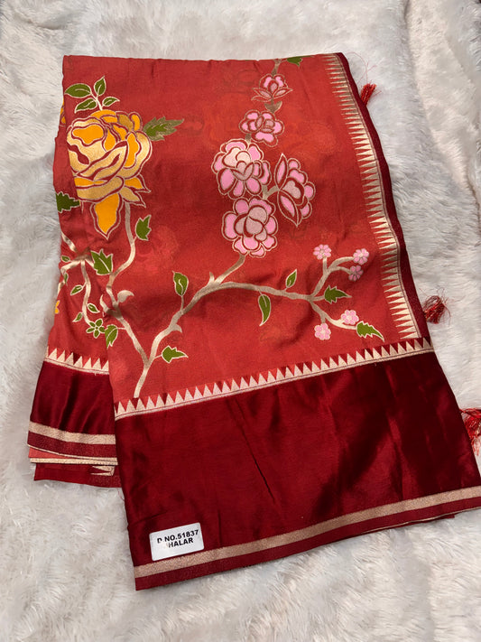 Mushru silk Jamdhani saree-SR1274H
