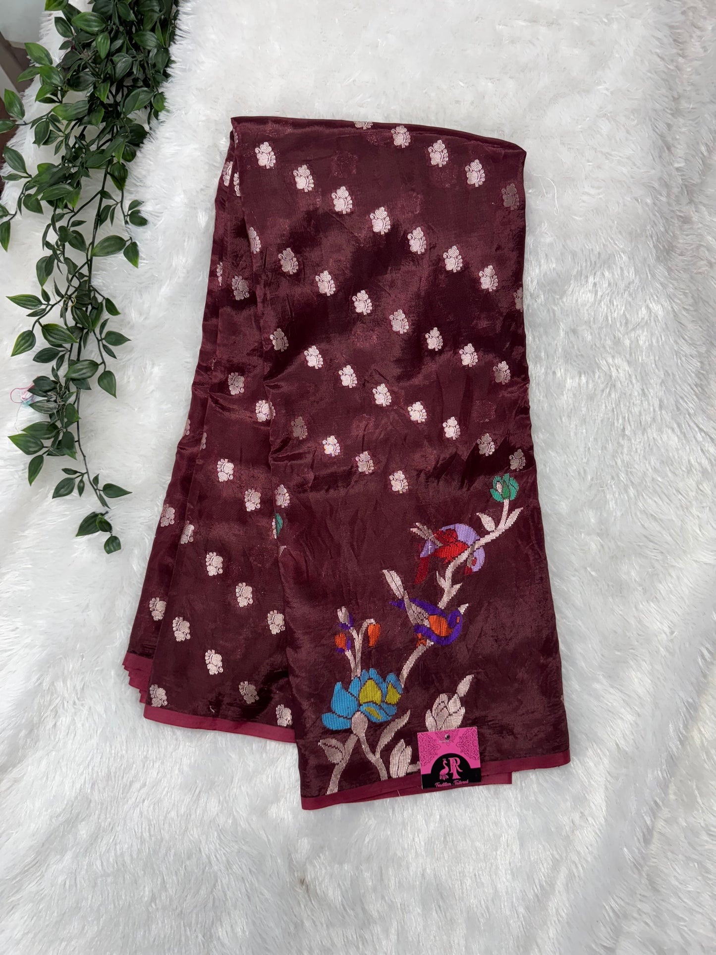 Paper silk saree-SR1115C
