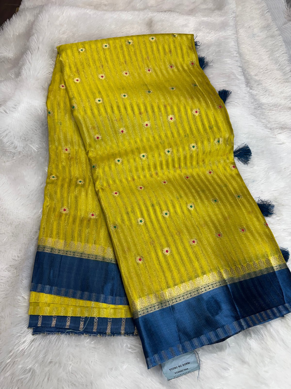Fancy tissue stripes saree-SR1311B