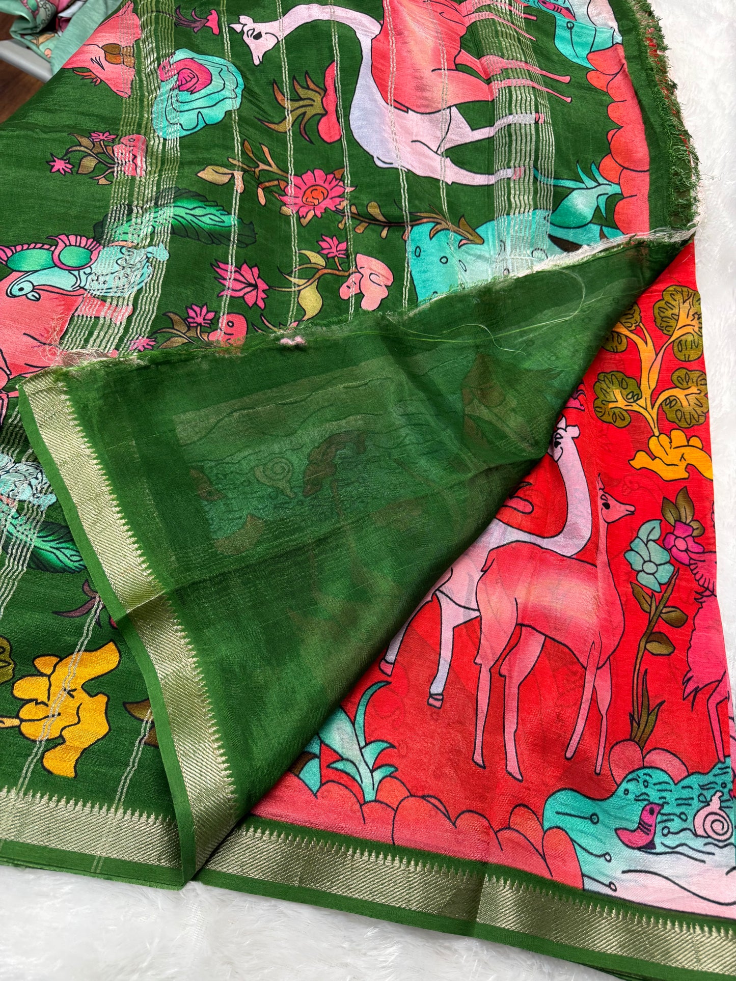 Mangalagiri pattu kalamakari-SR1102B