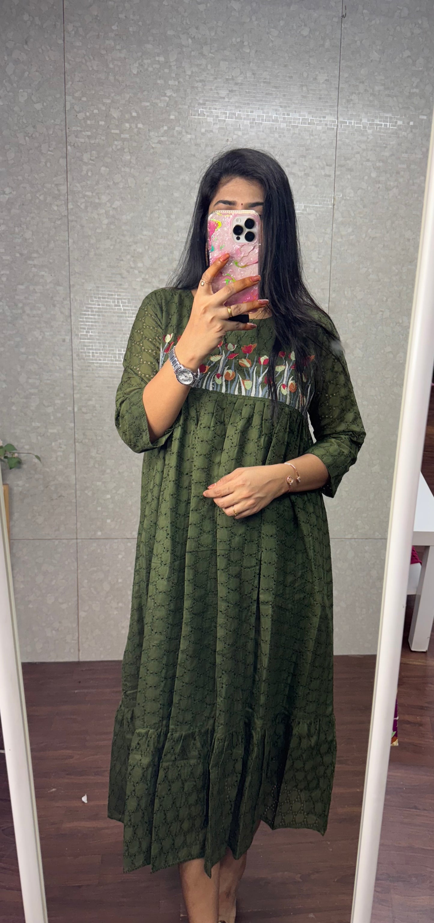 Hakoba embroidery frocks-SRF2005B