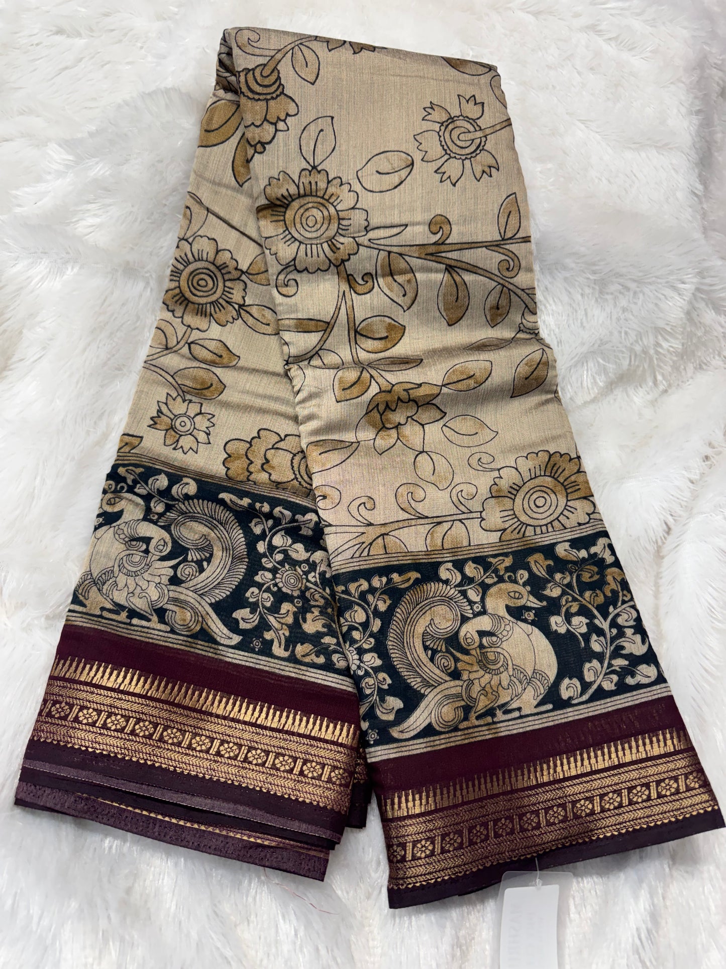 Maheswari silk Kalamkari saree-SR1211C