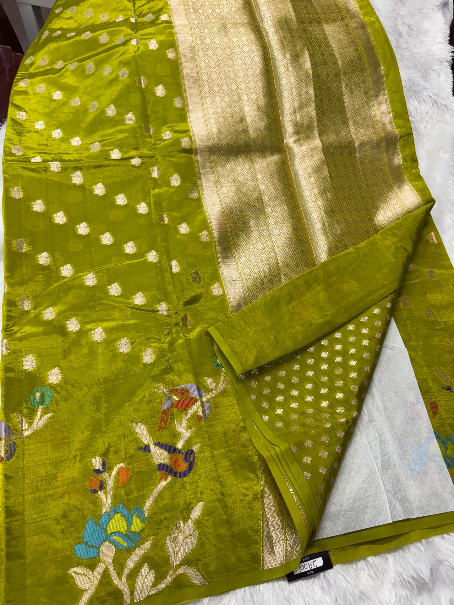 Paper silk saree-SR1115A