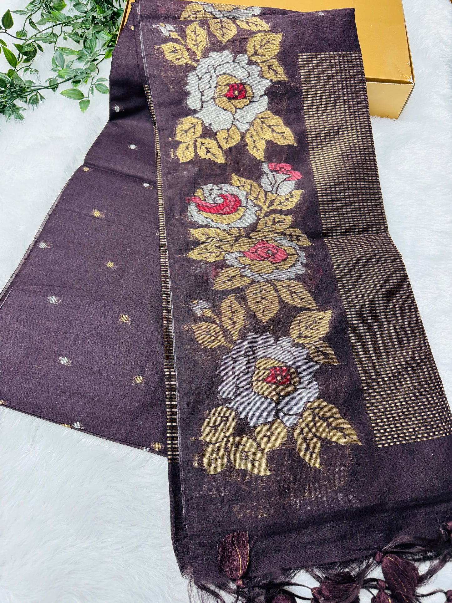 Linen Silk Saree-SR1002A
