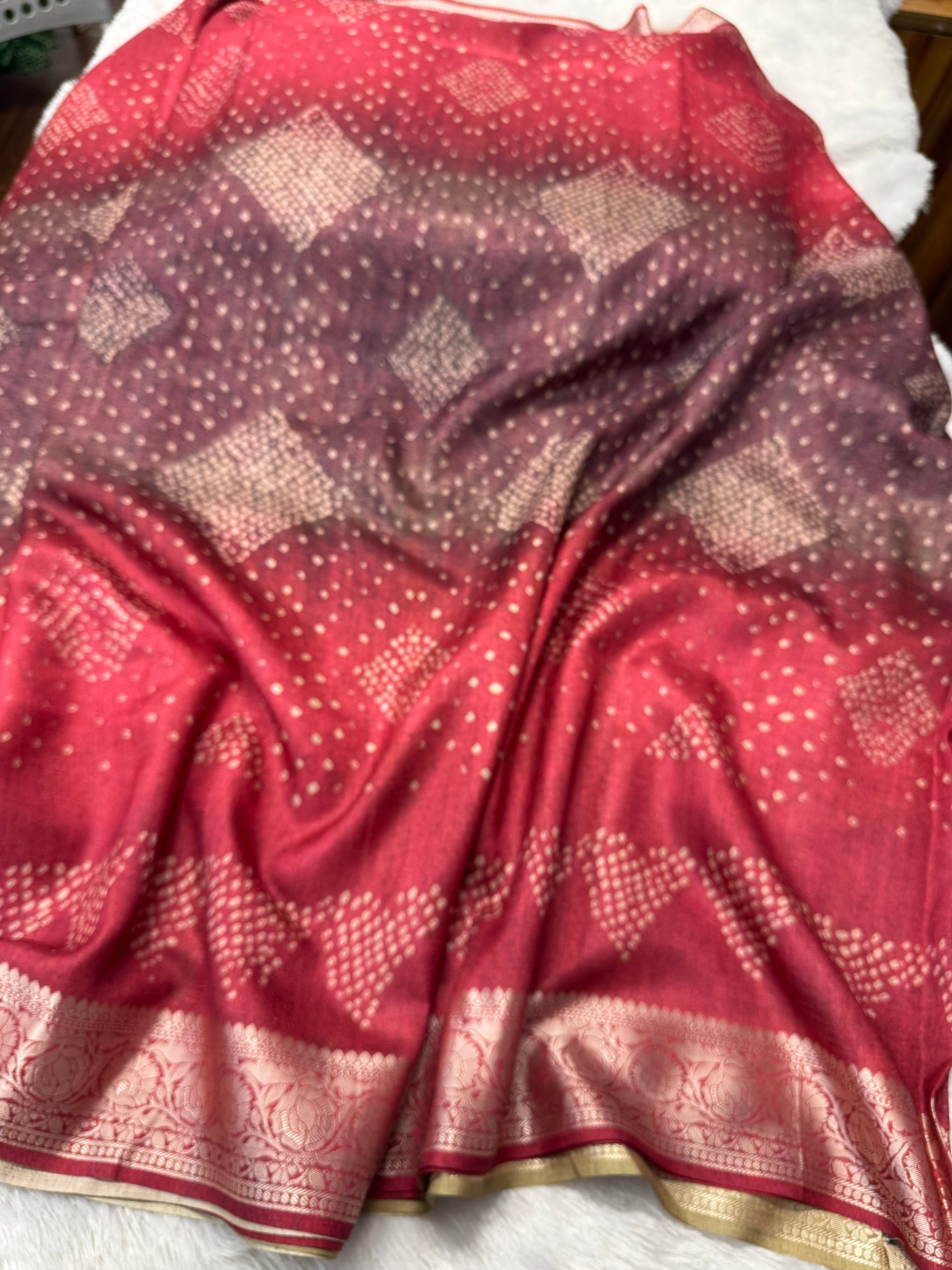 Viscose Tassar Fusion saree-SR1207A