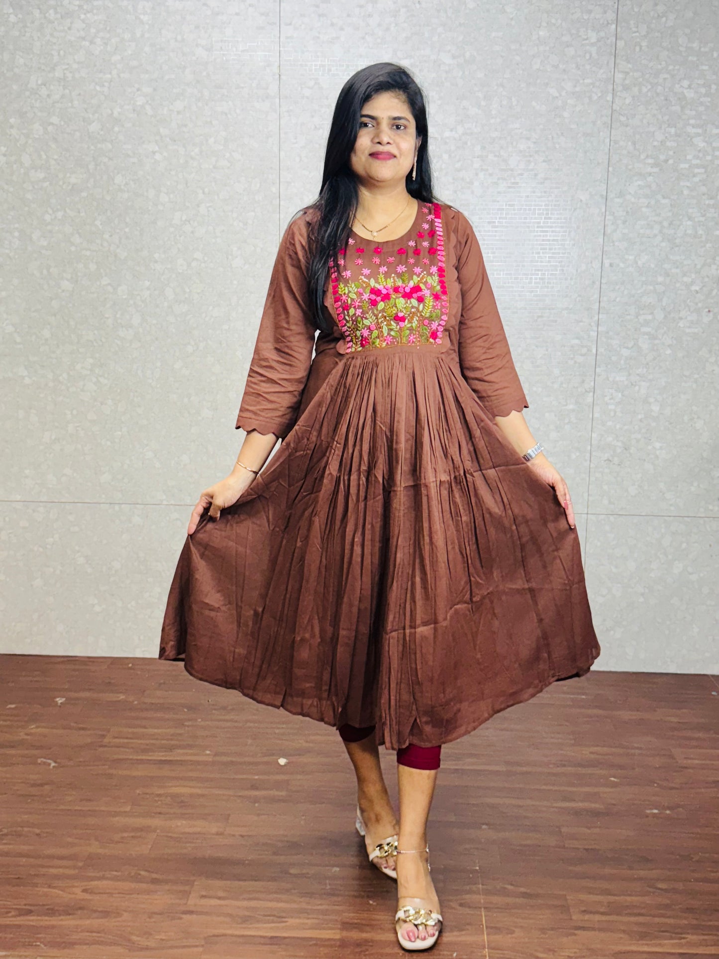 Pure Mulmul Cotton Frocks-SRF2001B