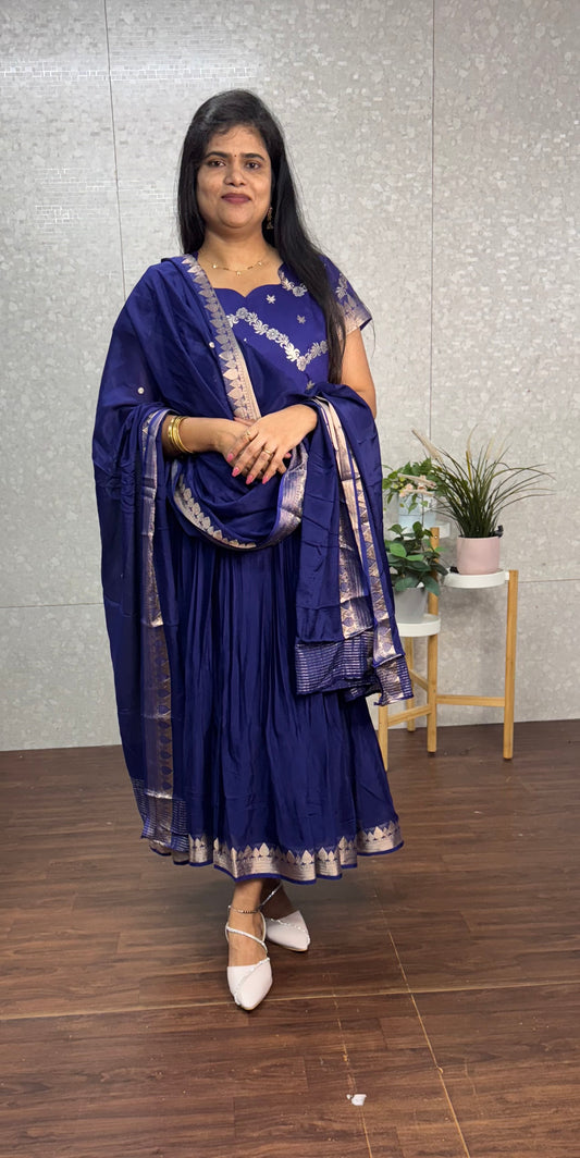 Pure Chinnon Anarkali-SRA010A