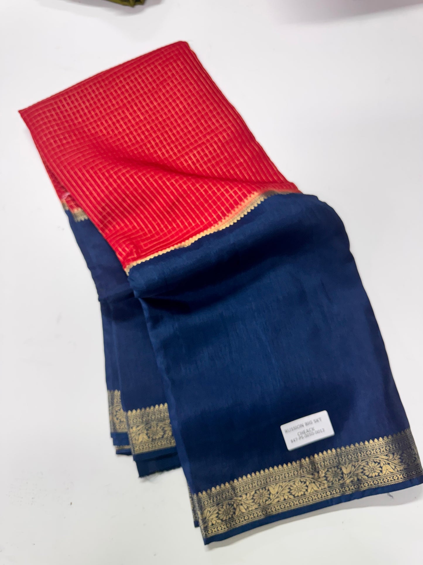Russia Georget checks saree-SR1287D