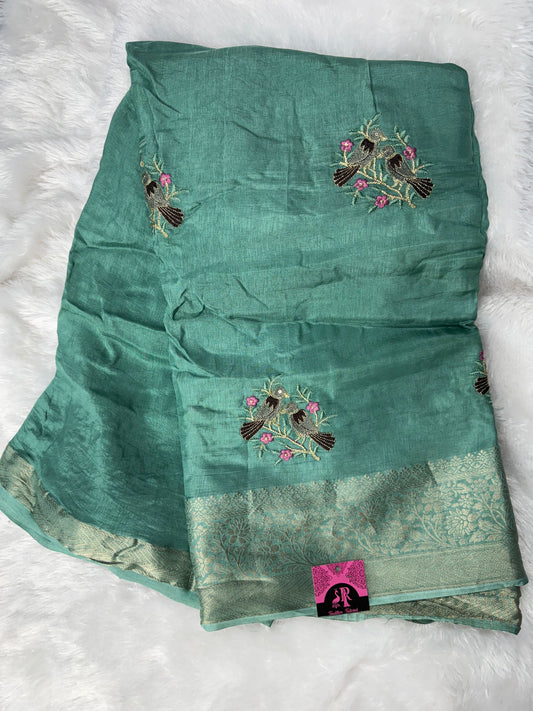 Russian silk saree-SR1129E