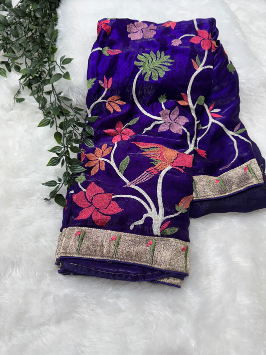 Space silk saree-SR1018F