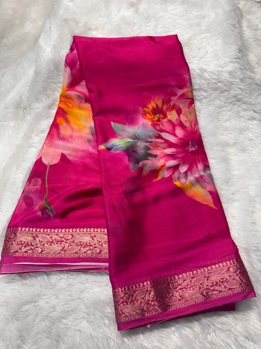 Chinnon digital print saree-SR1209E