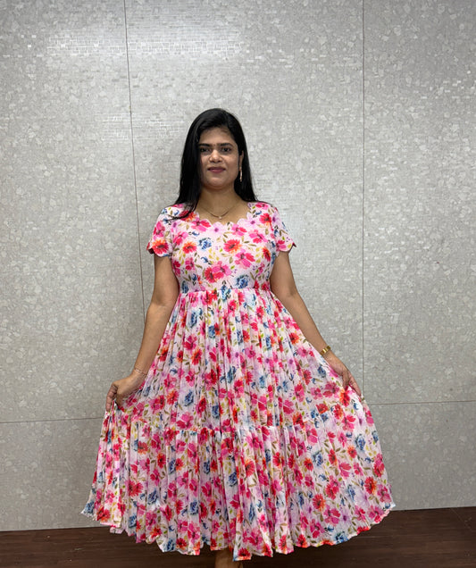 Printed Kota Frocks-SRF1001D