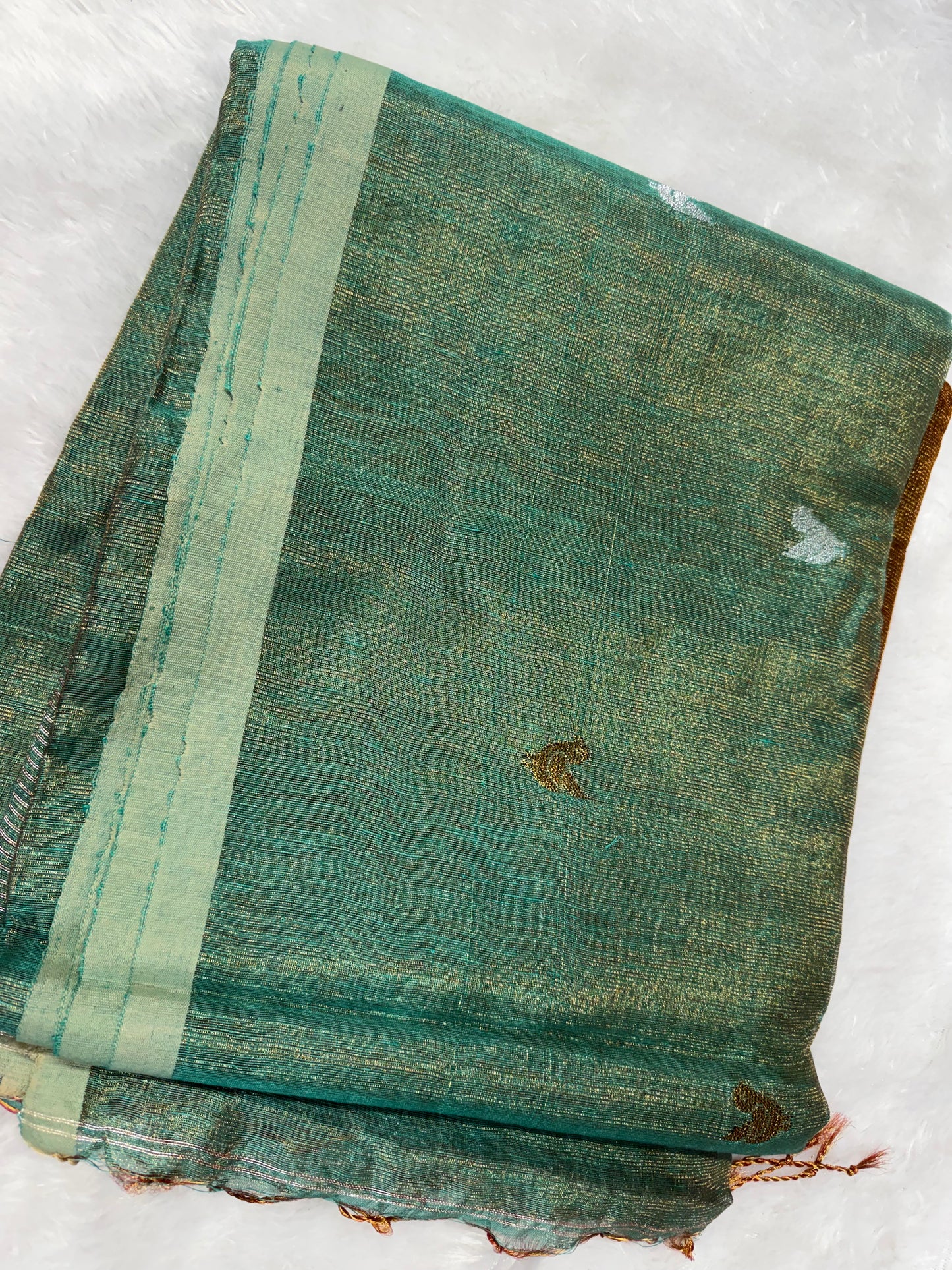 Linen tissue peacock motifs-SR1212A