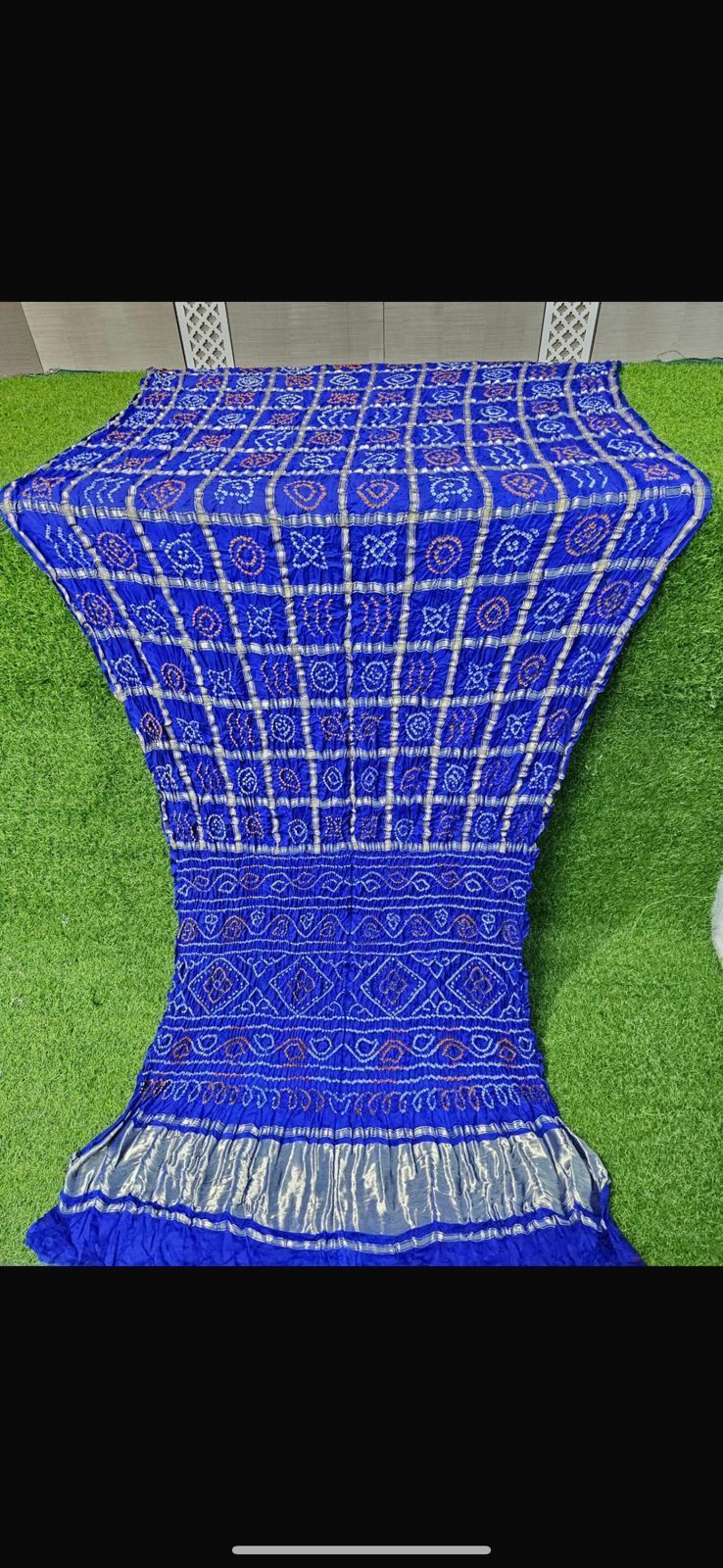 Gharchola checks bandhej saree-SR1308