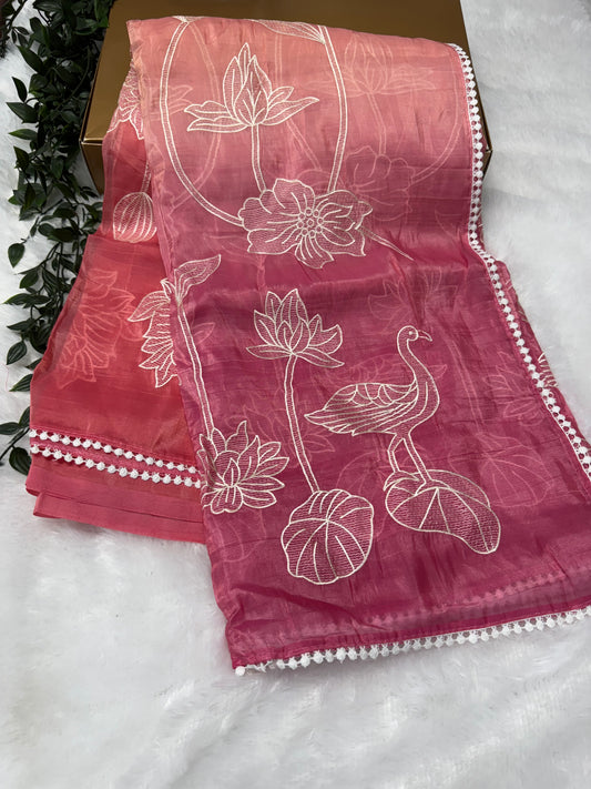 Appliqué saree-SR1019B
