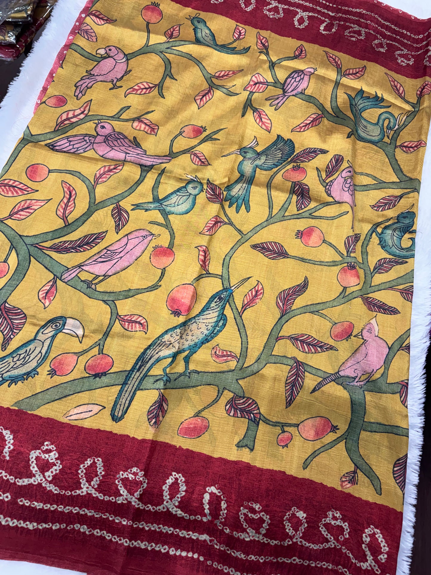 Tassar crepe silk saree-SR1180A
