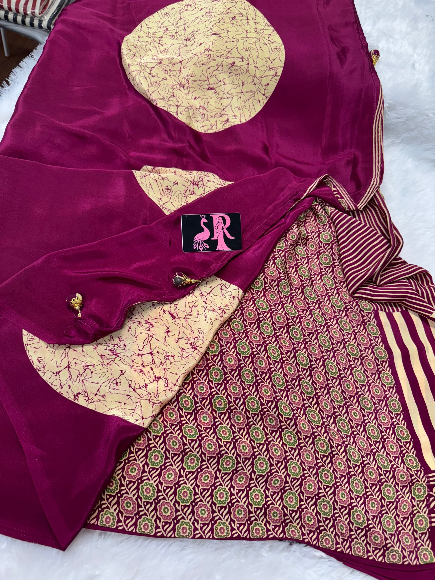 Ajrakh saree-SR1061C