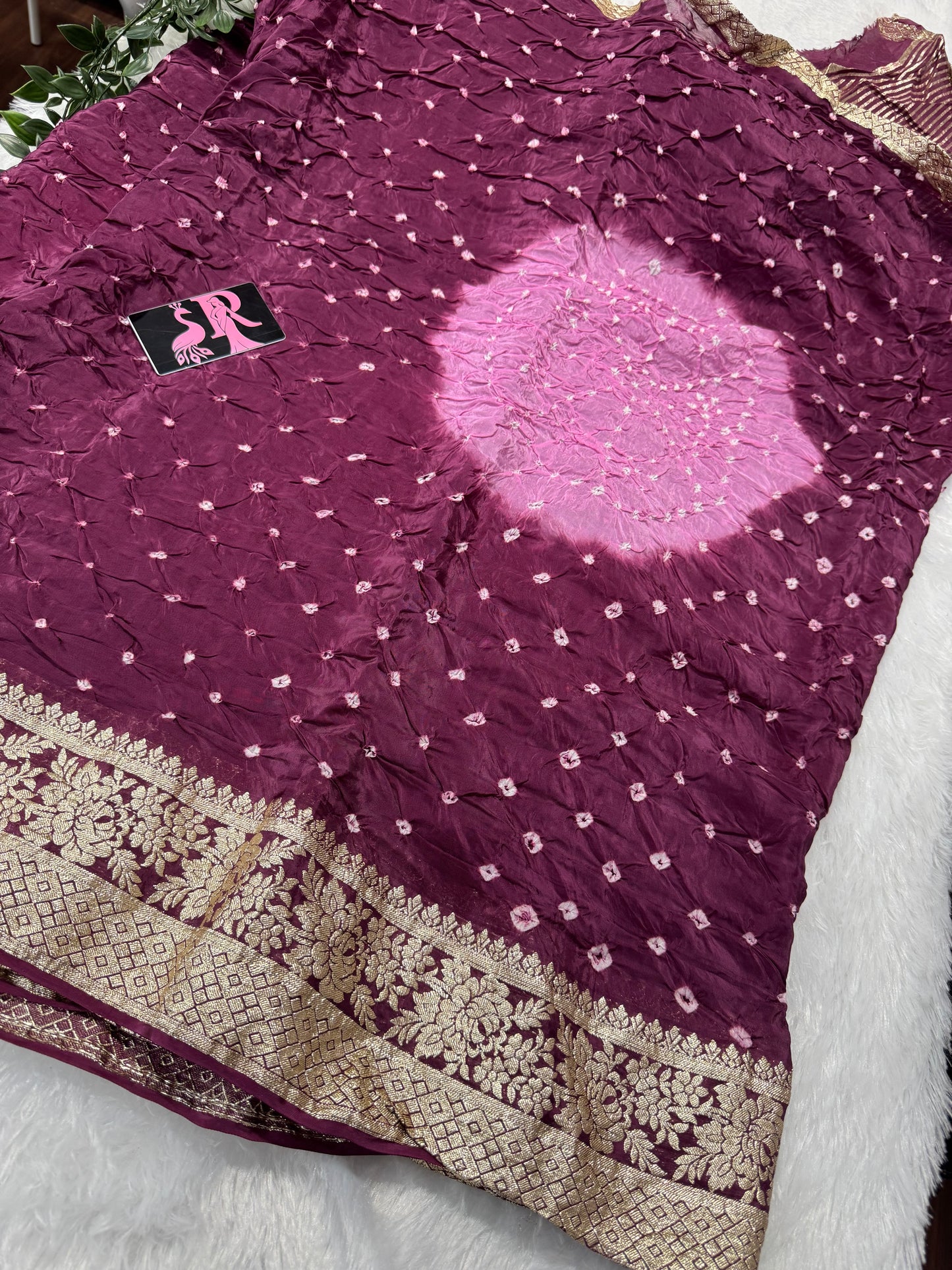 Pure Jaipur Bandhini Silk-SR1047B