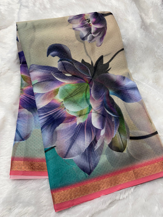 Fancy Georget saree-SR1188C