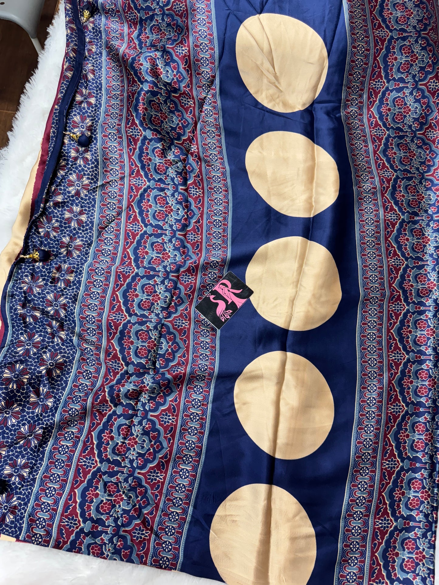Ajrakh saree-SR1059F
