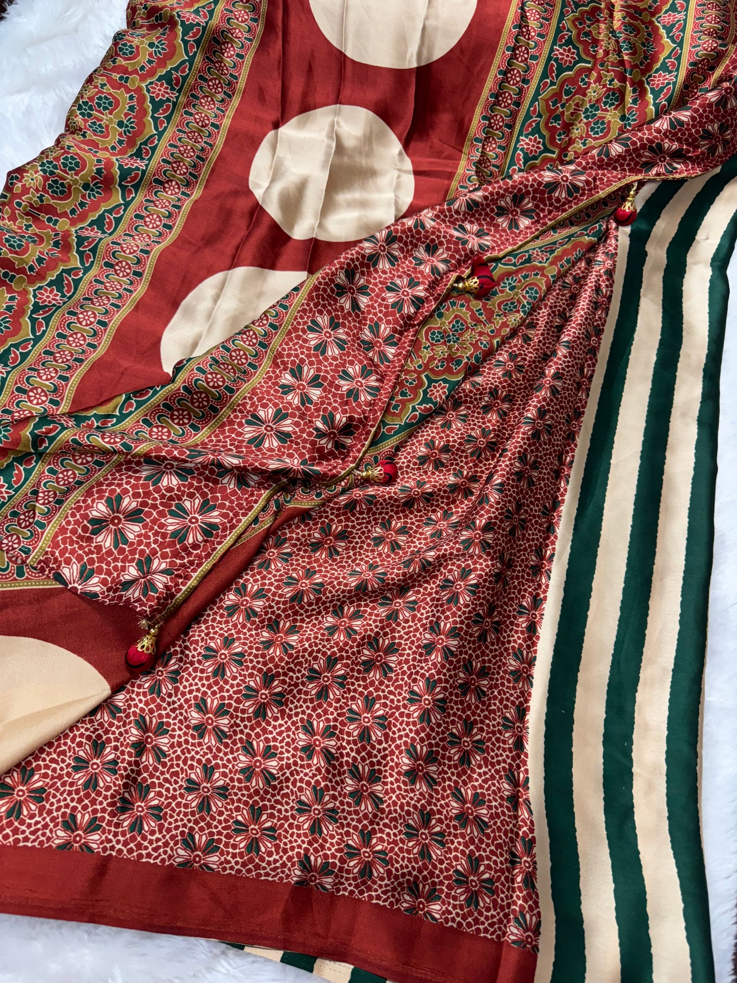 Ajrakh saree-SR1059B