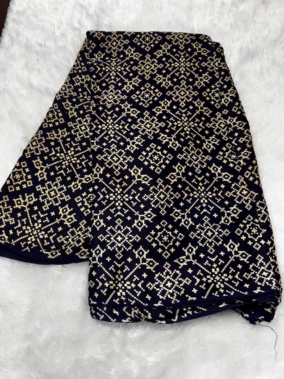 Gaji silk ajrakh sarees-SRCS007