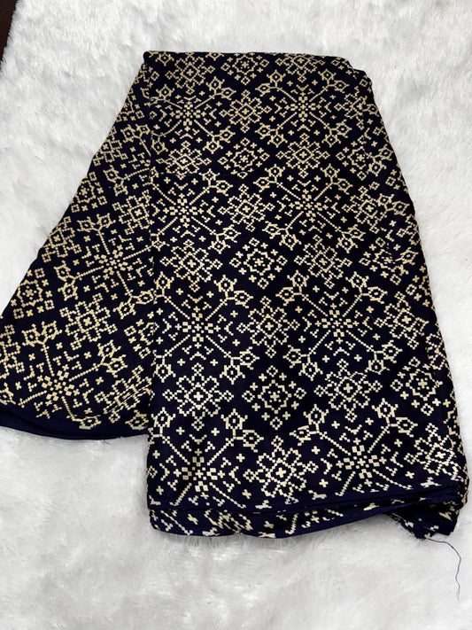 Gaji silk ajrakh sarees-SRCS007