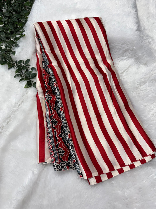 Ajrakh saree-SR1065C
