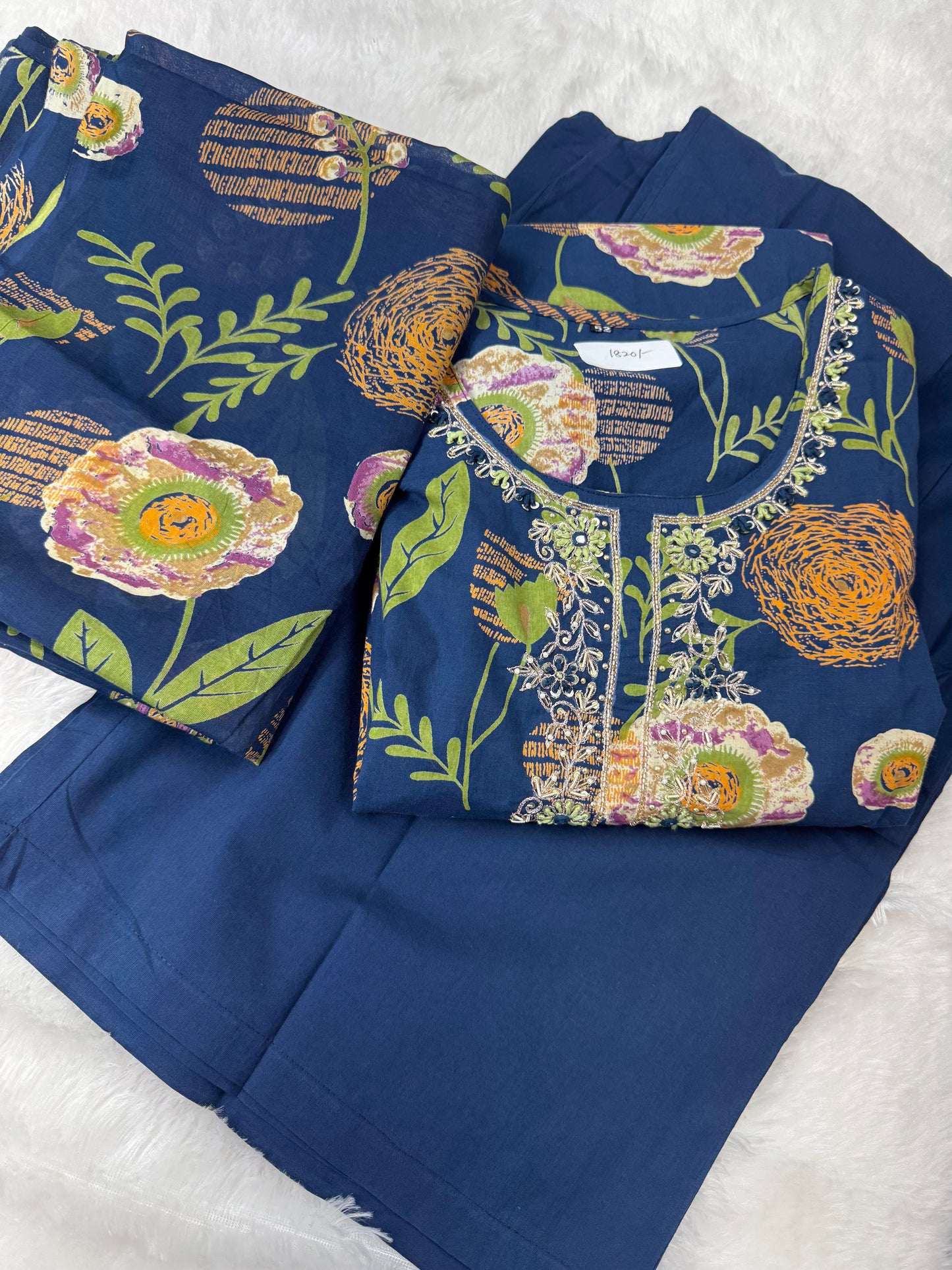 Jaipur cotton embroidery suit-SRSP013B