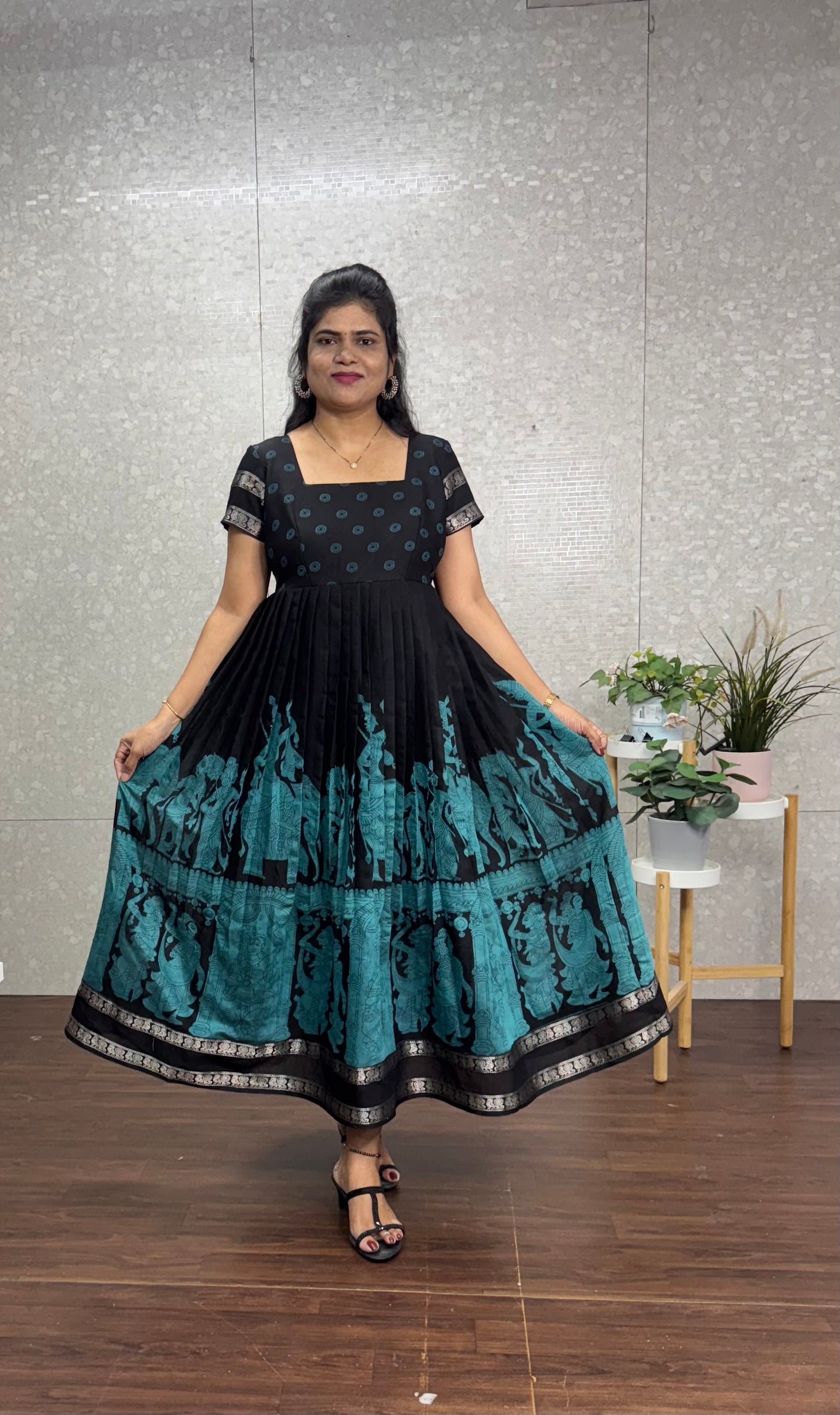 Kalamkari frocks-SRF1029C