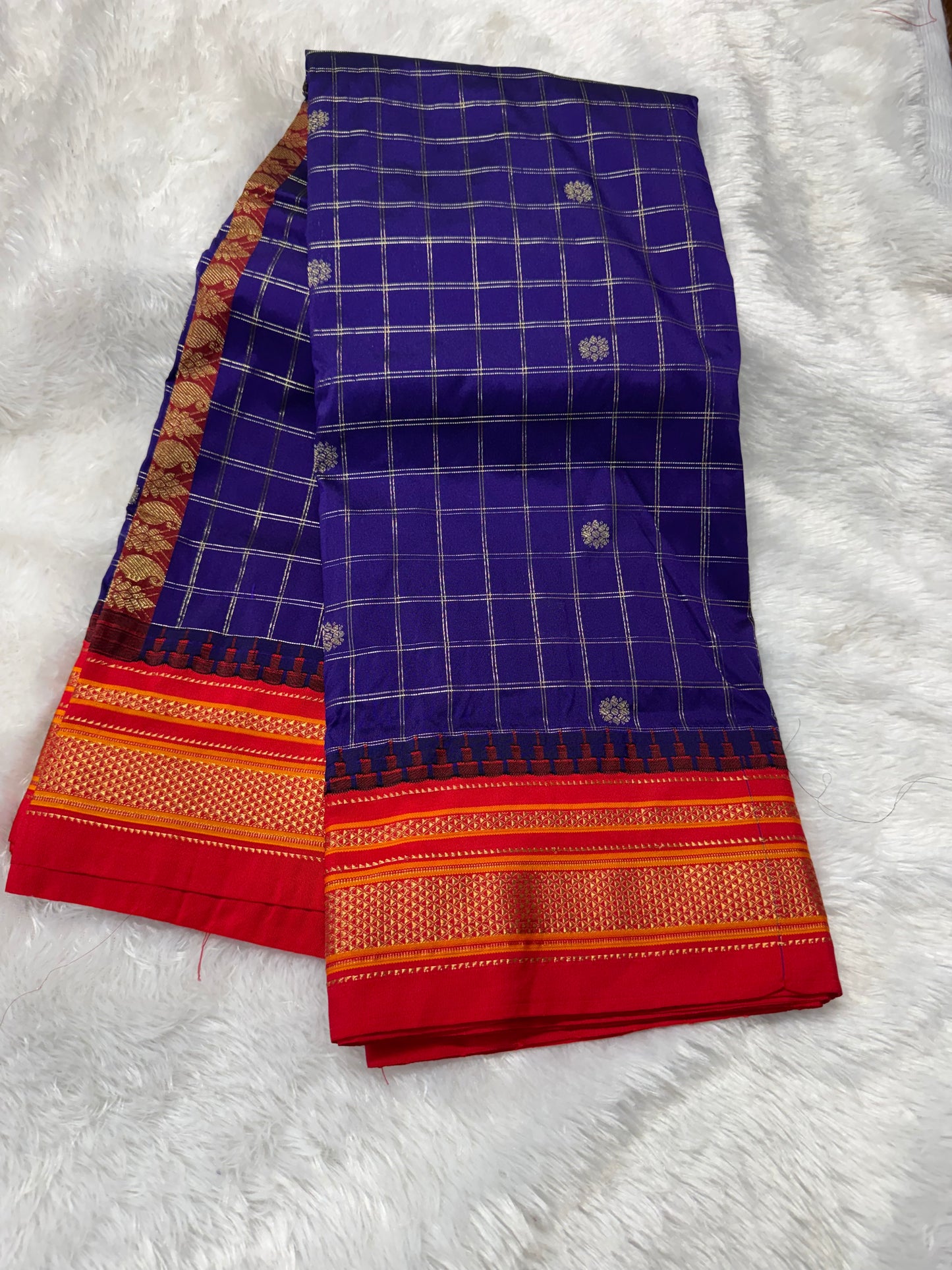 Narayanpet pattu checks saree-SR1248O